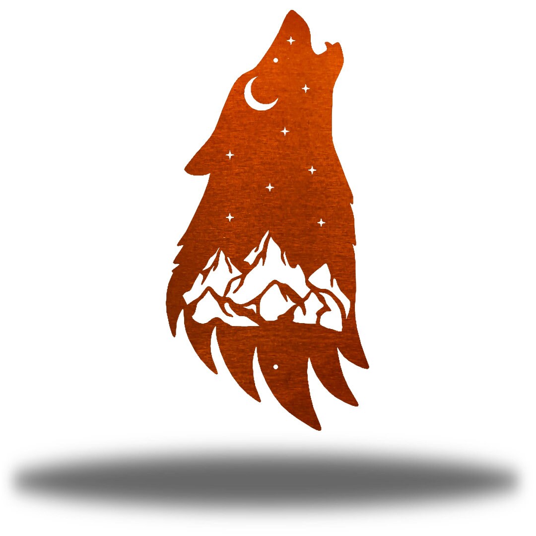 Howling Wolf Nature Metal Wall Art Steel Decor - Etsy