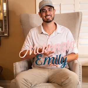 Custom Cursive Word Metal Wall Decor | Steel Personalized Wall Art 5-8 Characters