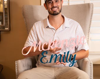 Custom Cursive Word Metal Wall Decor | Steel Personalized Wall Art 5-8 Characters