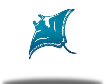 Manta Ray Ocean Life Metal Wall Art