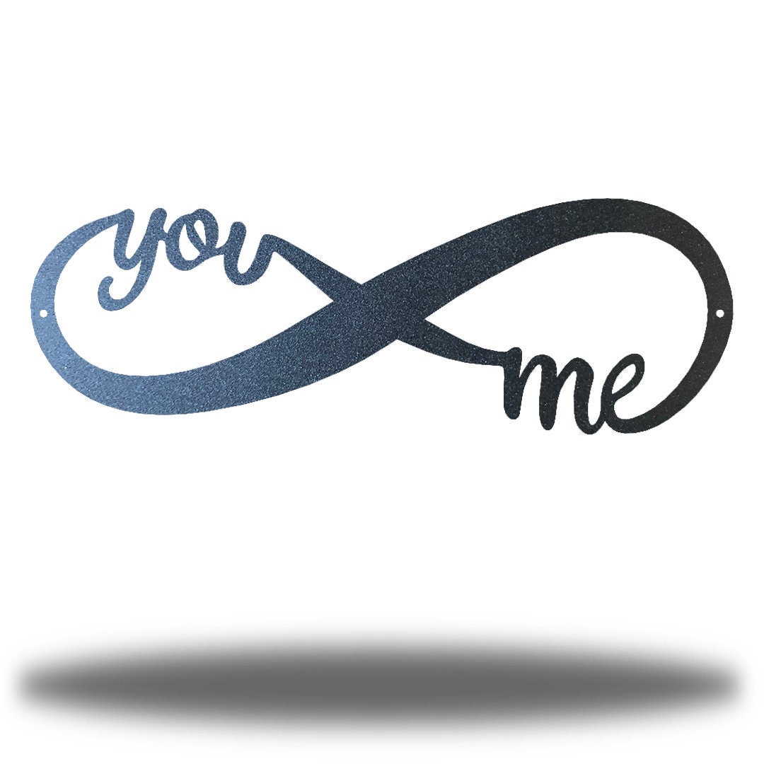 You and Me Infinity Metal Wall Art Steel Decor Etsy