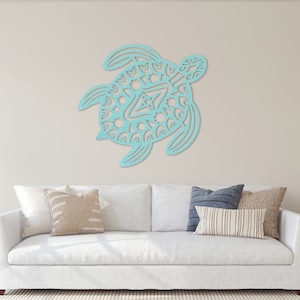 Sea Turtle Metal Wall Art Beach Decor