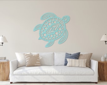 Sea Turtle Metal Wall Art Beach Decor