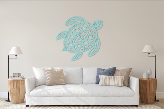 Sea Turtle Metal Wall Art Beach Decor