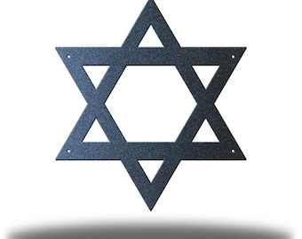Star of David Metal Wall Art, Jewish Faith Decor, Hebrew Symbol Wall Hanging, Indoor Outdoor Judaica