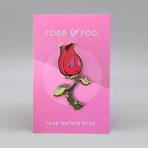 rose before bros enamel pin