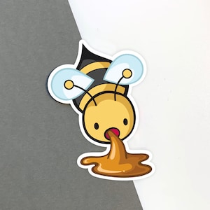 bee barf vinyl sticker - waterproof