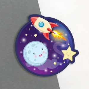 moon me vinyl sticker - matte waterproof