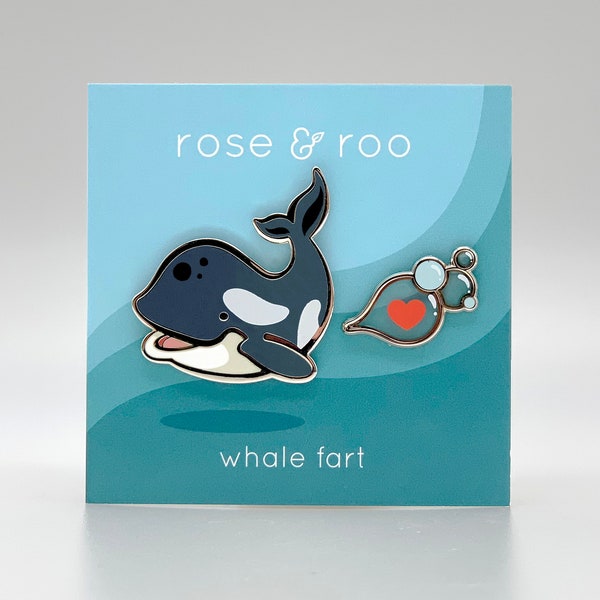 whale fart enamel pin set