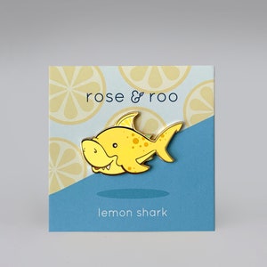 lemon shark enamel pin