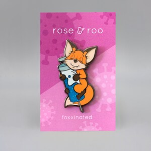 foxxinated glitter enamel pin