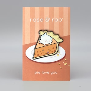 pie love you enamel pin
