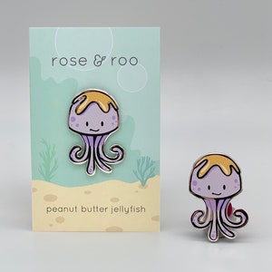 peanut butter jellyfish enamel pin