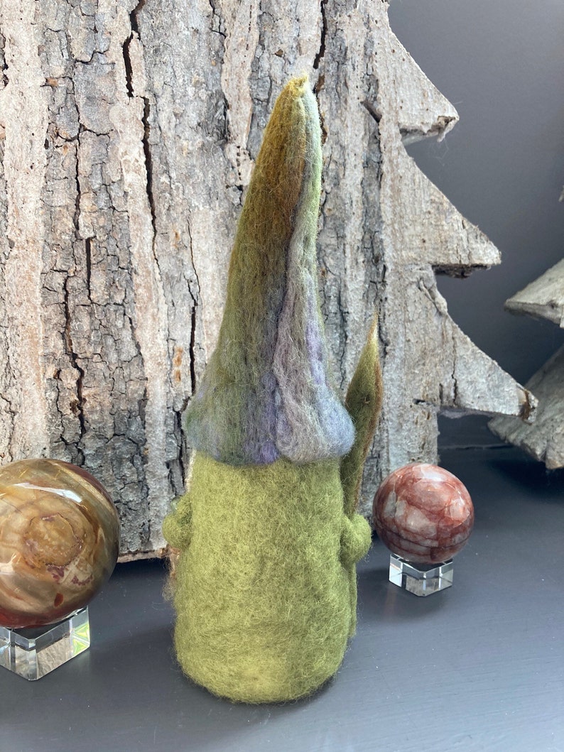 Crystal Gnome Woodland Gnome Needle felted Gnome Ash