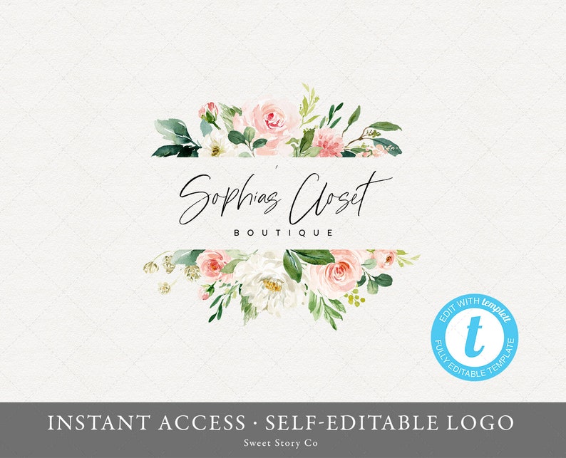 Editable Logo Design Instant Download Templett Printable | Etsy