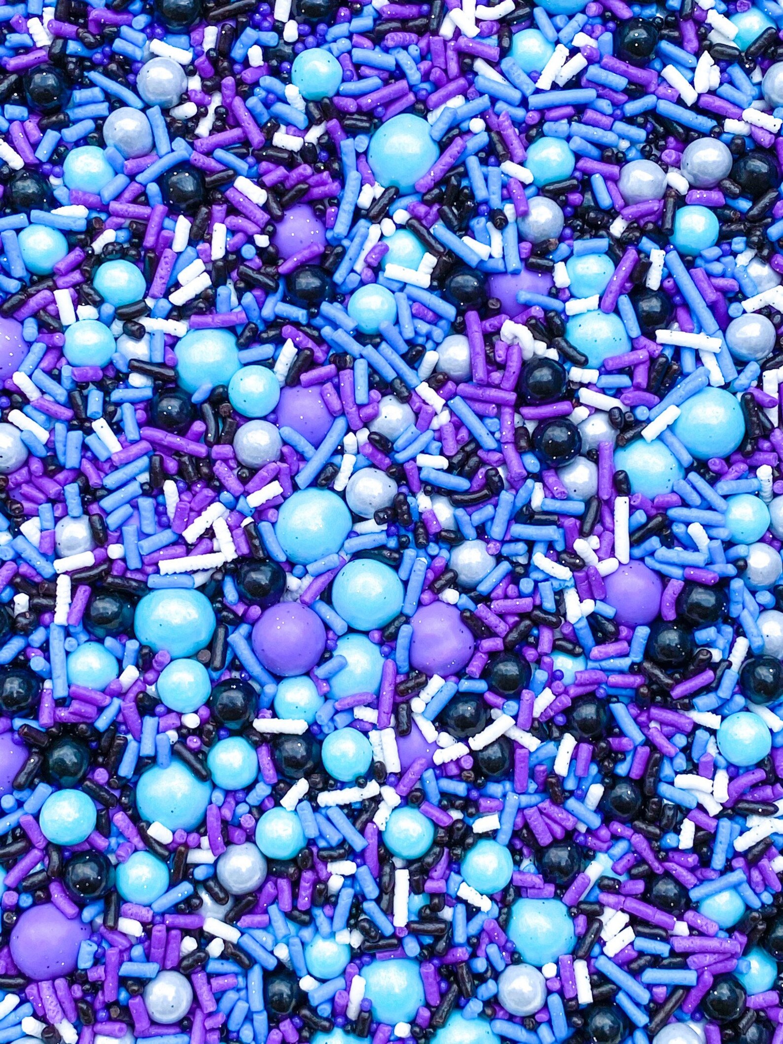 Galaxy Blue and Purple Sprinkle Mix with Sugar Beads Round Etsy
