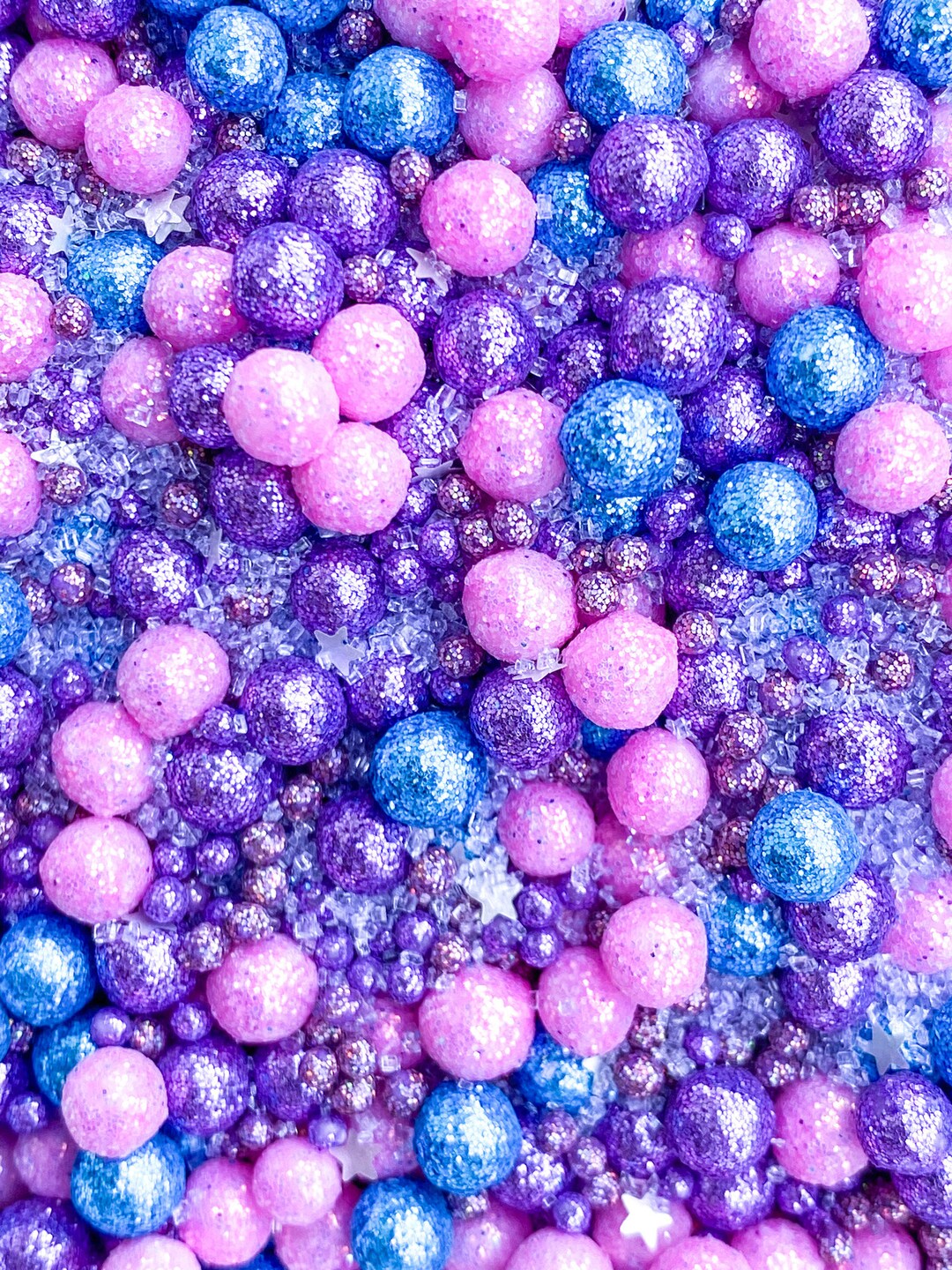 Shine Bright Purple Blue and Light Pink Mix Sprinkle Round Etsy