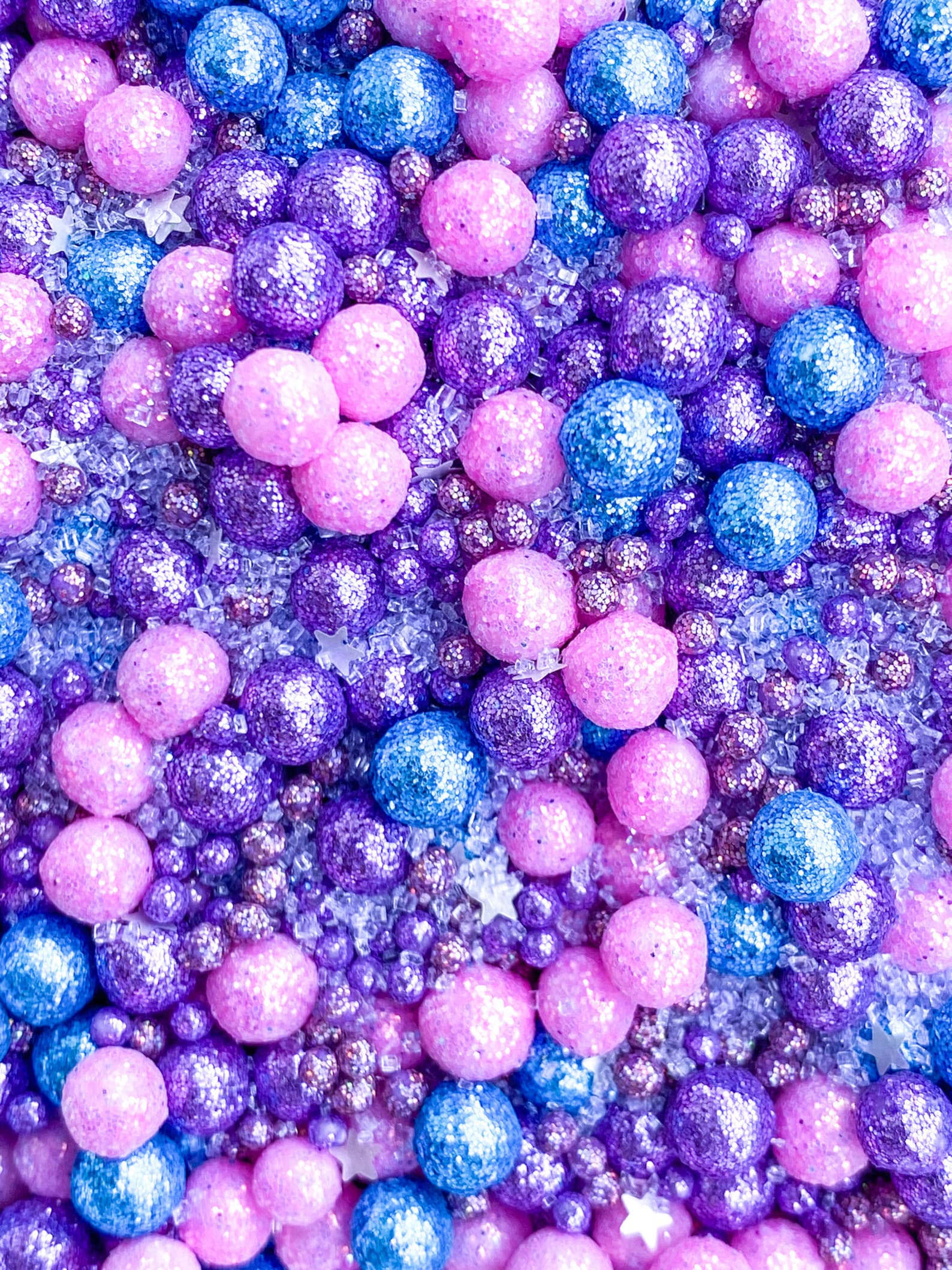 Shine Bright Purple Blue and Light Pink Mix Sprinkle Round Etsy