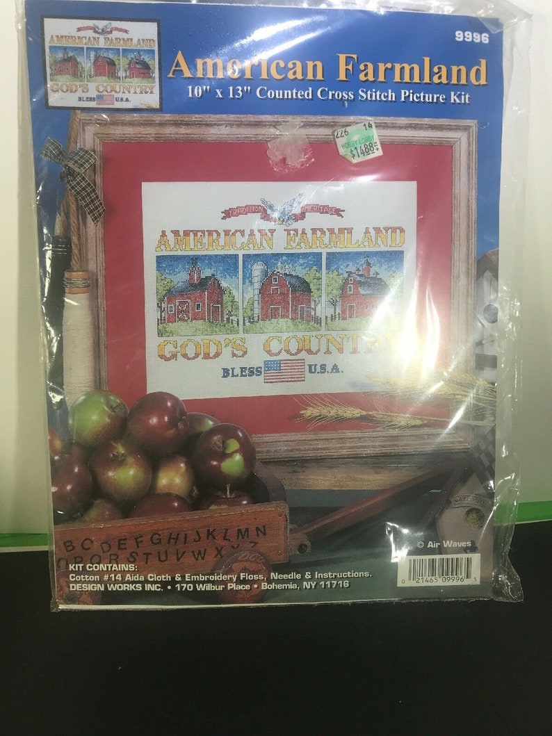 American Farmland Counted Cross Stitch Kit by Air Waves #9996 10 x 13