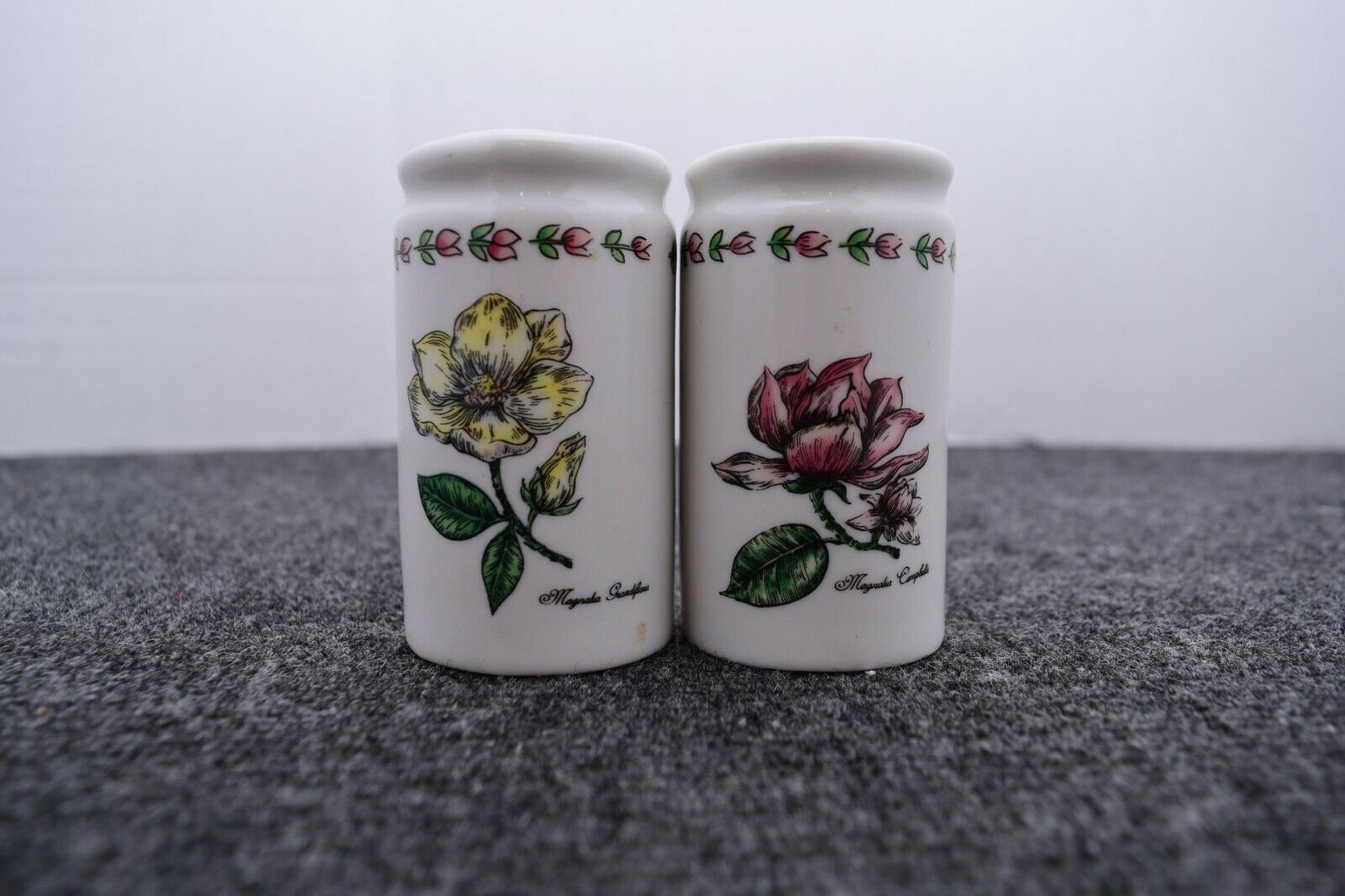 Floral Decorative Magnolia Genus Salt and Pepper Shakers see Etsy UK