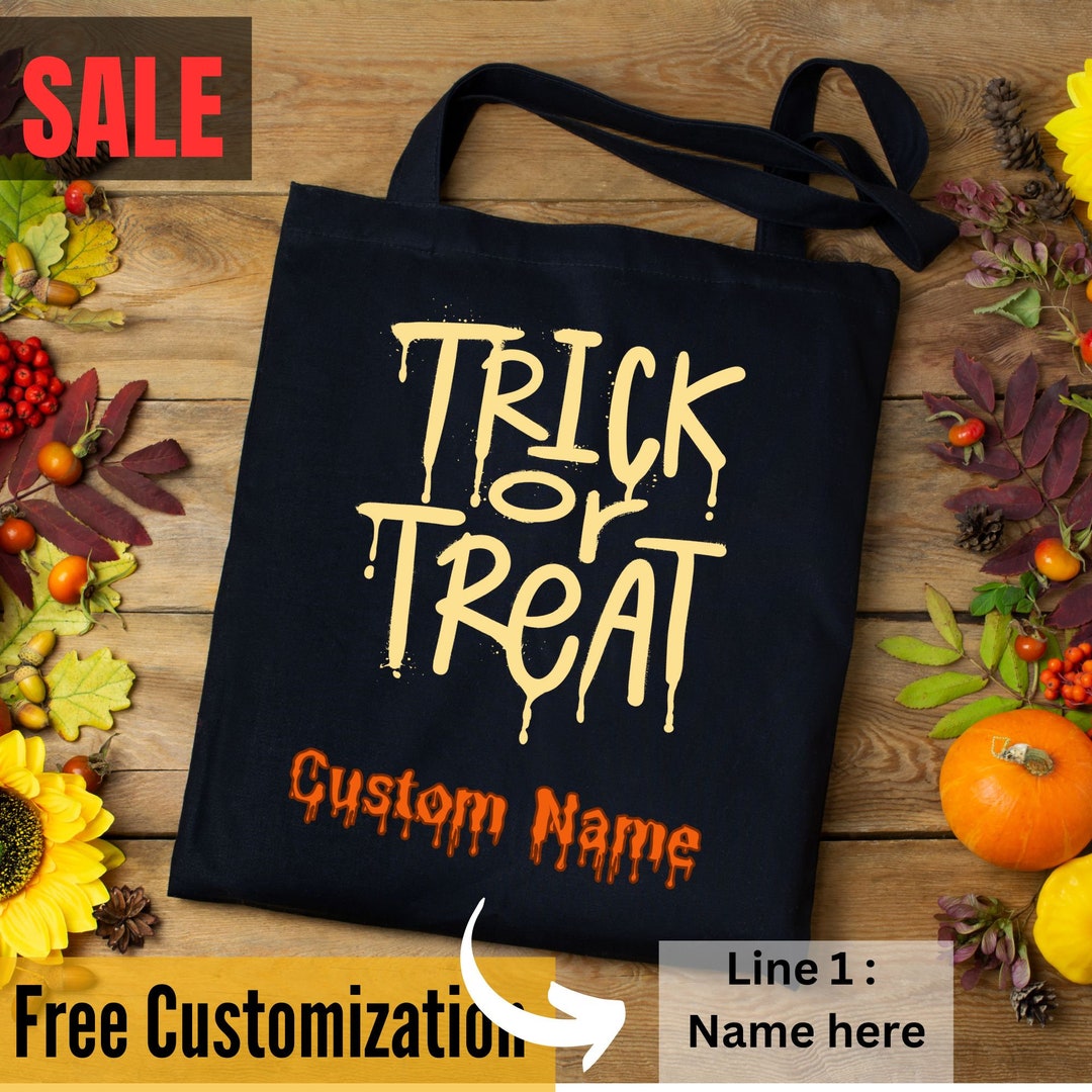 Custom Trick or Treat Bag: Personalized Halloween Tote - Etsy