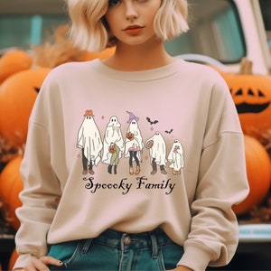 Halloween Spooky Family Sweatshirt, Ghost Sweatshirt,Spooky Season, Retro Halloween, Ghost Shirt,Halloween Ghost T-shirt