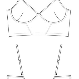 Mésange Underwire Bra 28AA-48H PDF Sewing Pattern (Instant Download) - Etsy