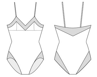 Hibou Bodysuit - sizes 32-56 (cup AA to G) - PDF Sewing Pattern