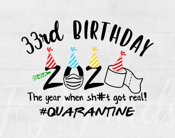 Thirty Three Years Happy Birthday High Resolution Stock