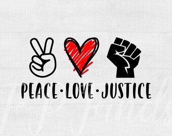 Download Peace Love Justice Etsy