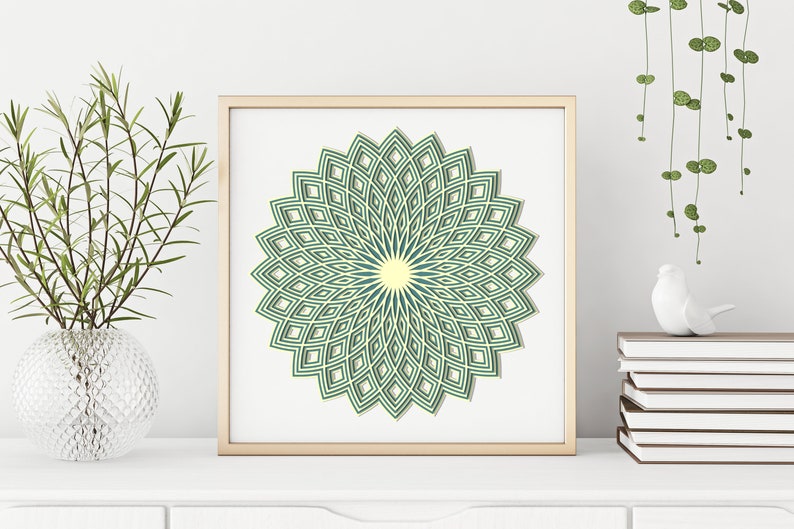 Download 3d Mandala Svg 1 Layered Mandala Svg 3d Mandala Svg Files For Etsy