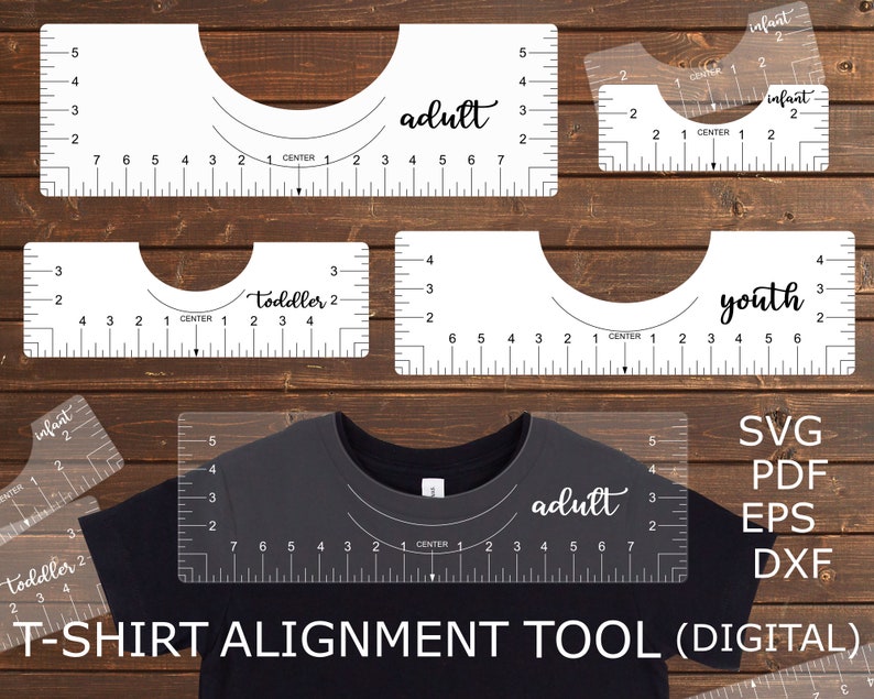 Download T-Shirt Alignment Tool SVG Glowforge files Printable PDF ...
