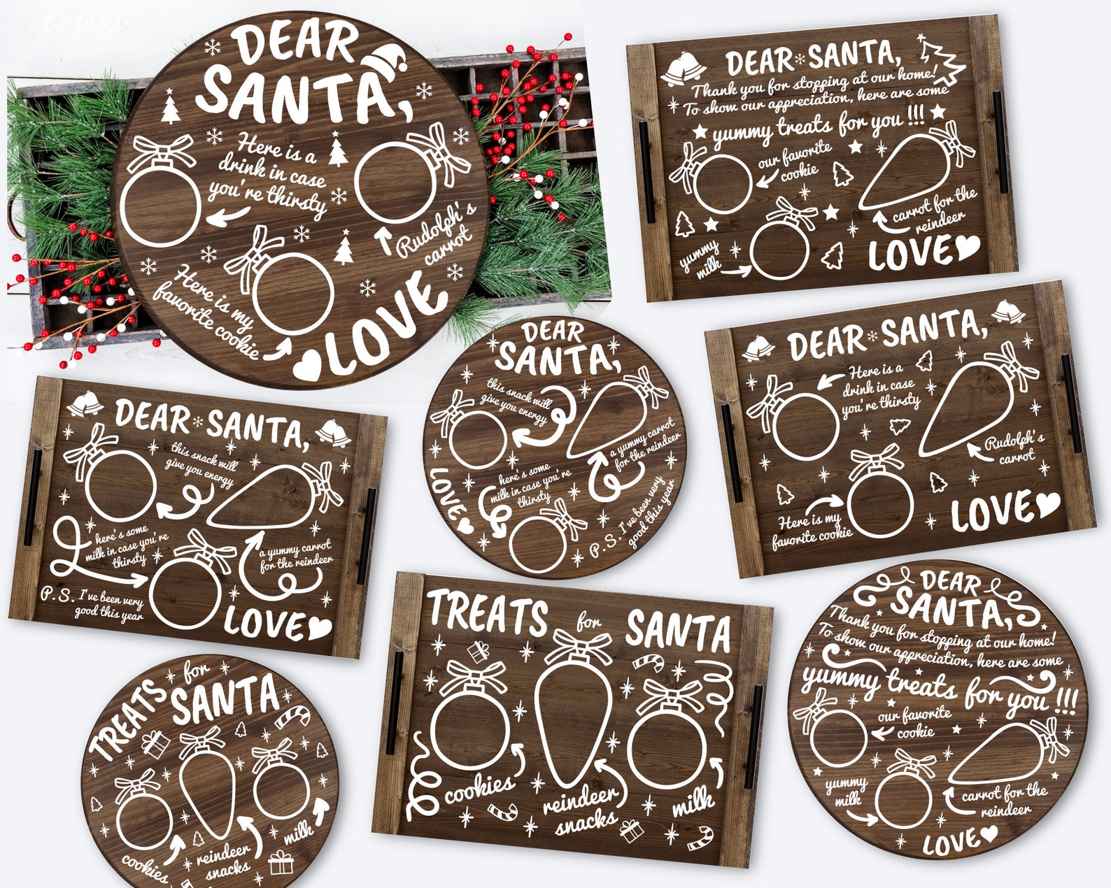 Dear Santa Tray SVG Bundle Cookie for Santa Plate SVG Etsy Australia