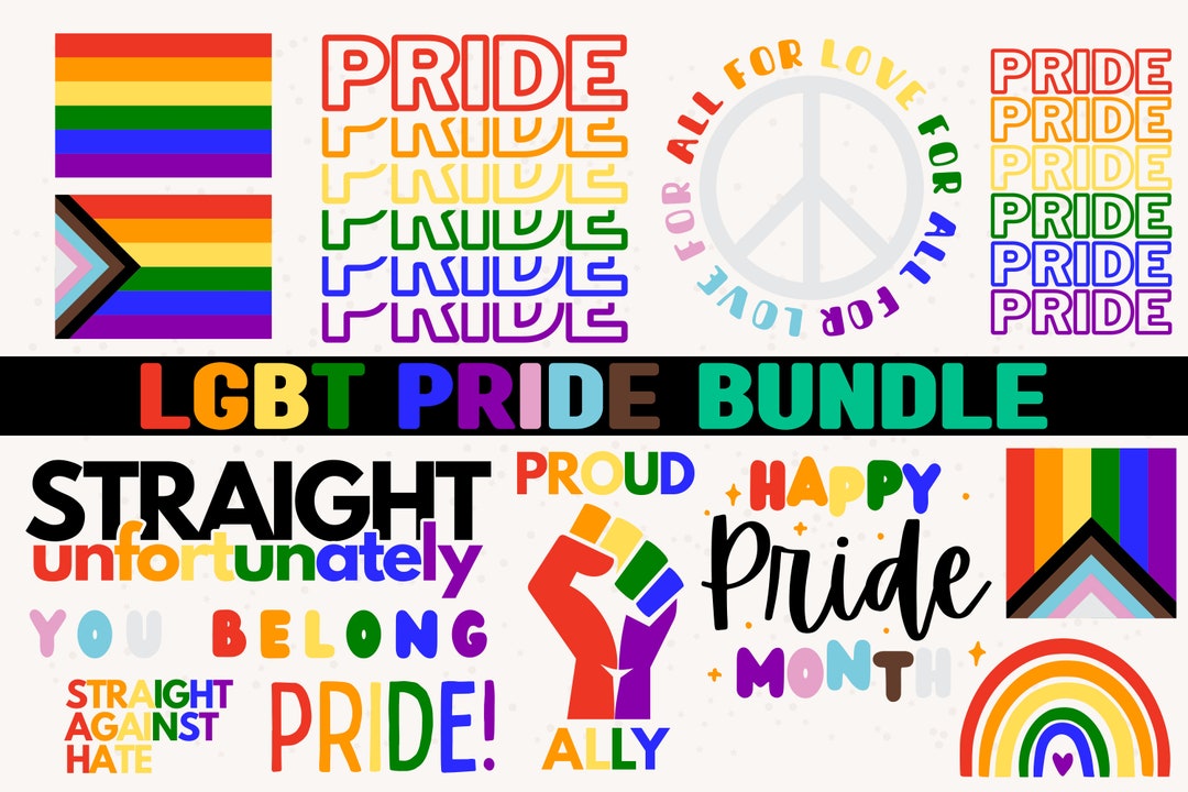 LGBTQ SVG Bundle Pride SVG Cut Files for Cricut Pride Flag - Etsy Australia