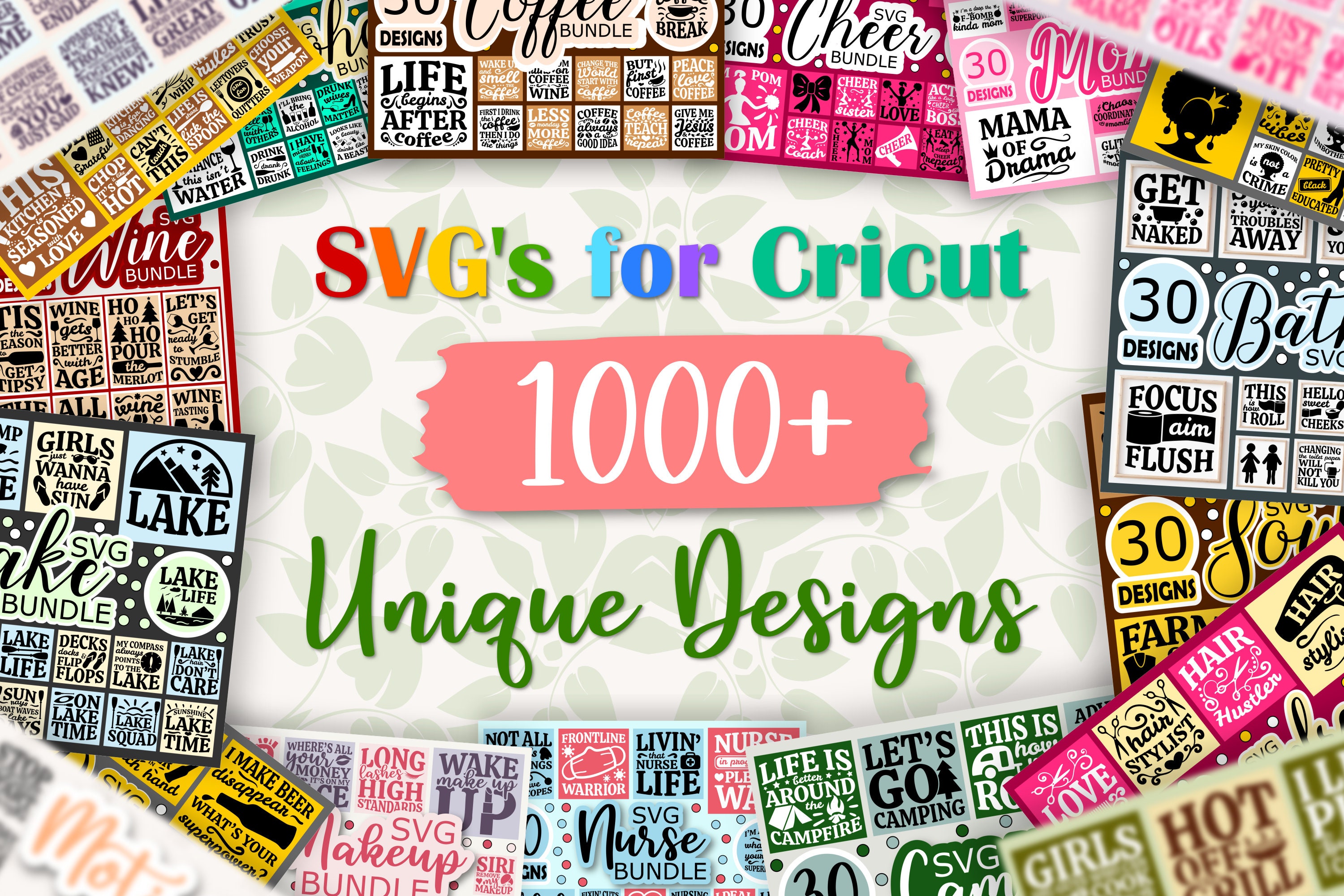 Bundle SVG files for Cricut and Silhouette Printable PNG PDF | Etsy