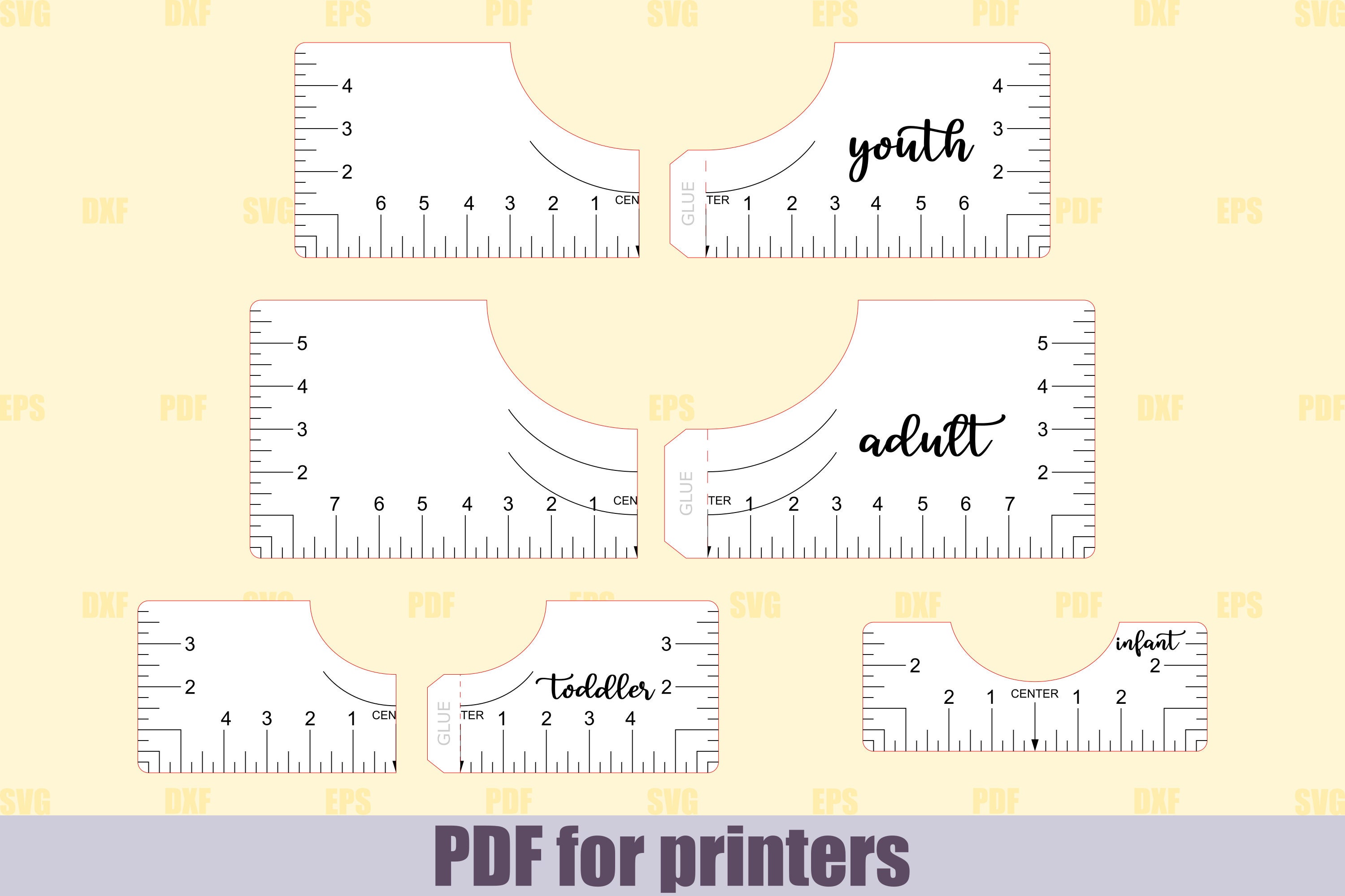 Tshirt Alignment Tool SVG Files Printable PDF Etsy