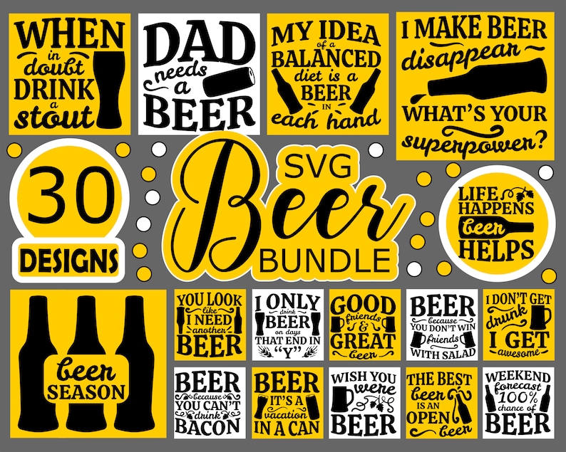 Download Beer SVG Bundle Funny Beer SVG files for Cricut Fathers ...