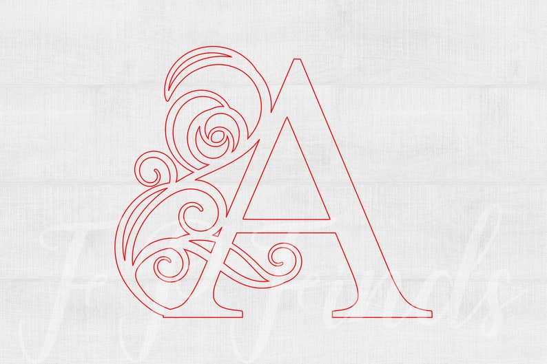 Swirl Letter A Laser Cut File SVG Floral Letter SVG Etsy