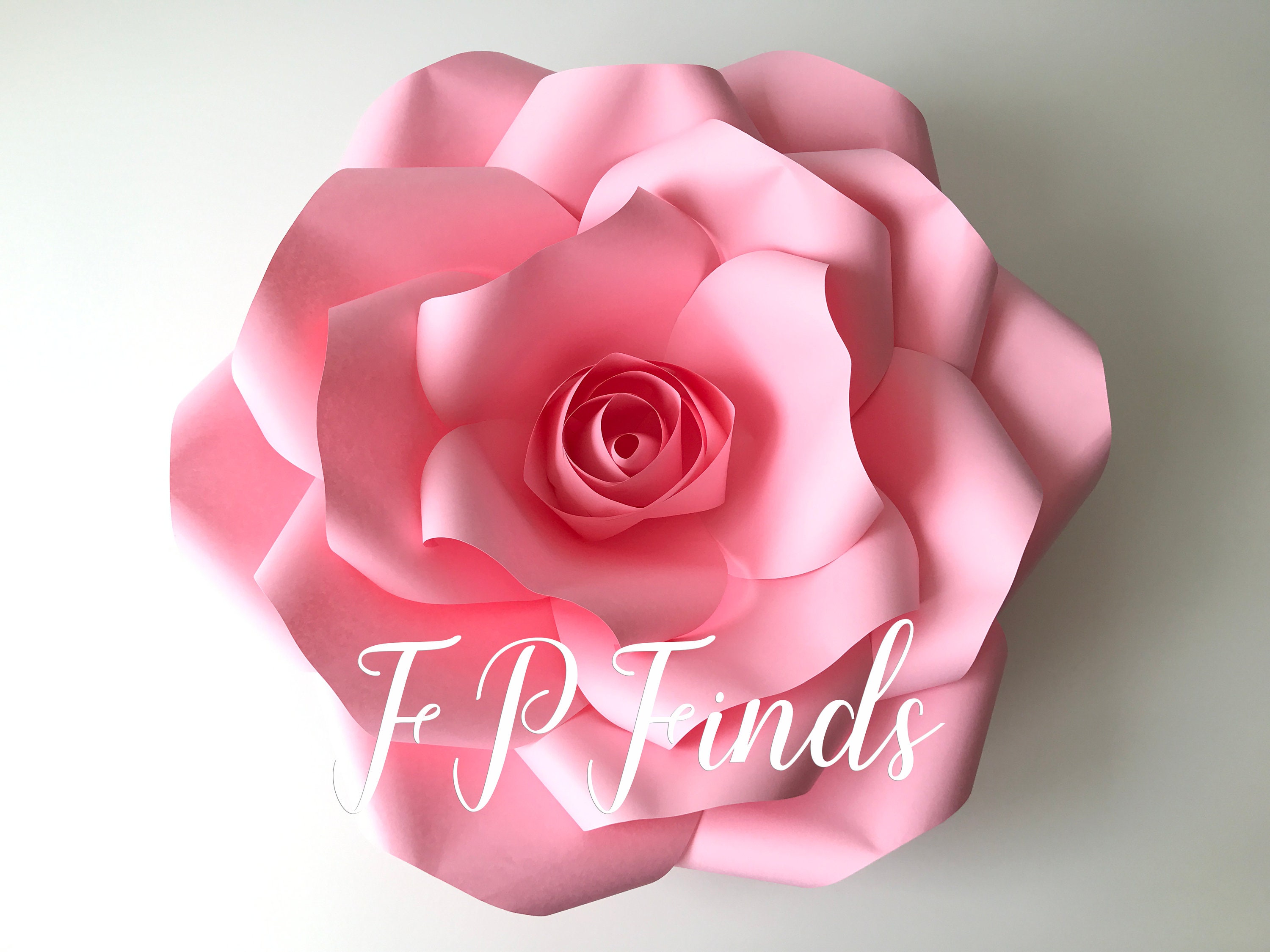 Free Large Paper Rose Template  Paper roses diy, Paper rose