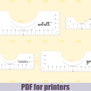 T-shirt Alignment Tool SVG Glowforge Files, Printable PDF, Tshirt Ruler ...