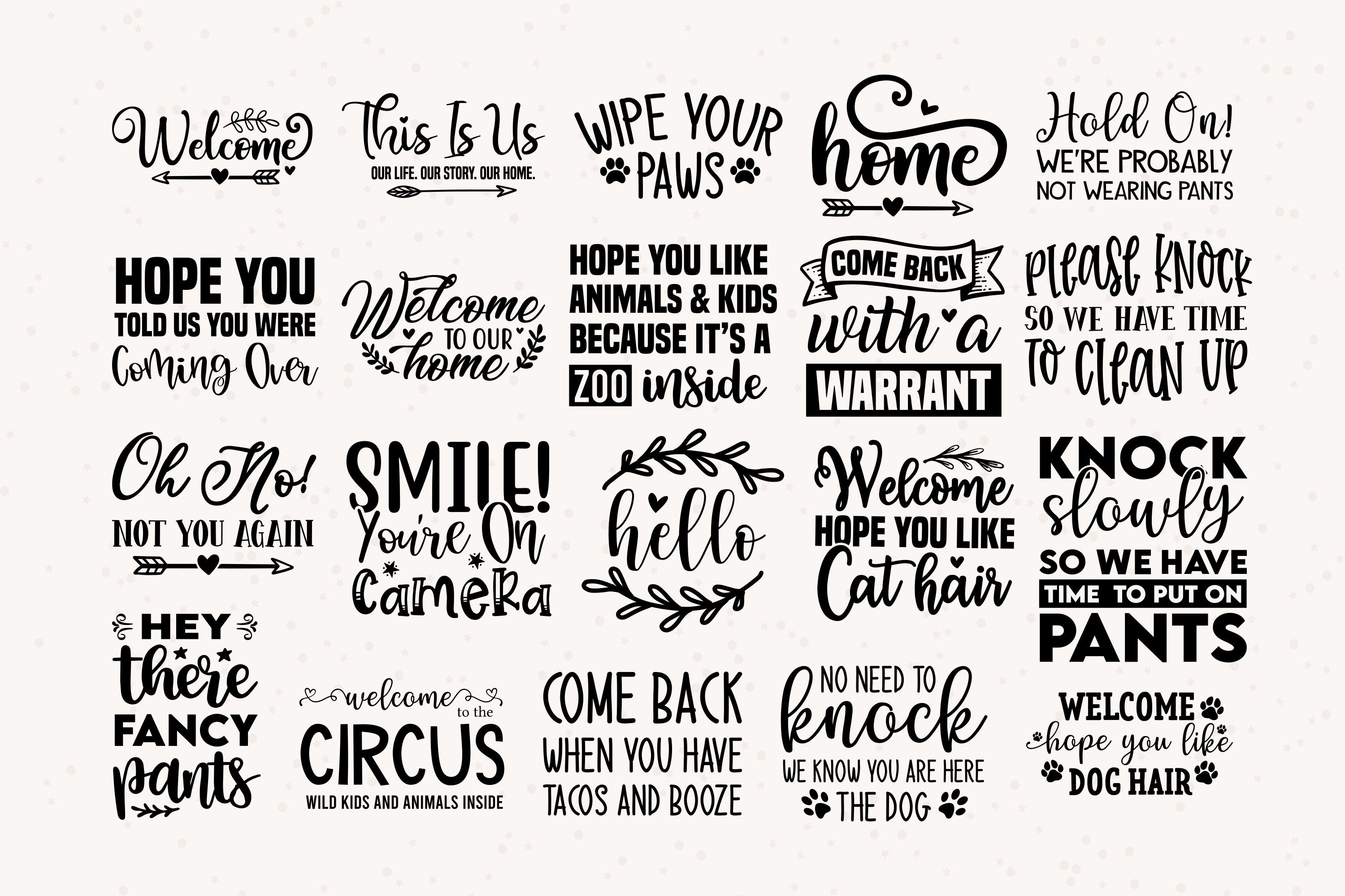 Funny Doormat SVG Bundle Door Mat SVG Files for Cricut Etsy