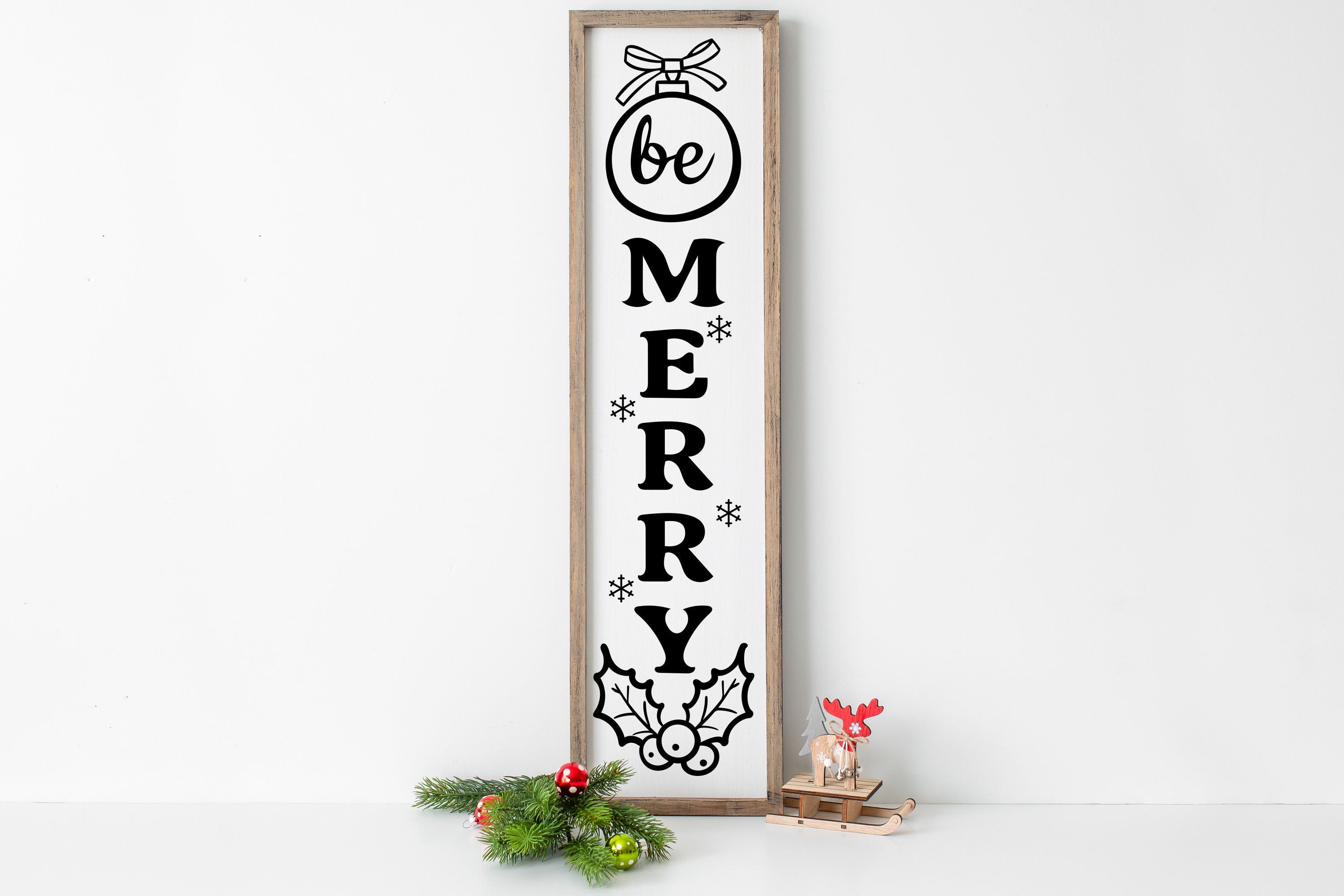 Download Be Merry Christmas Vertical Sign SVG Rustic Christmas SVG ...