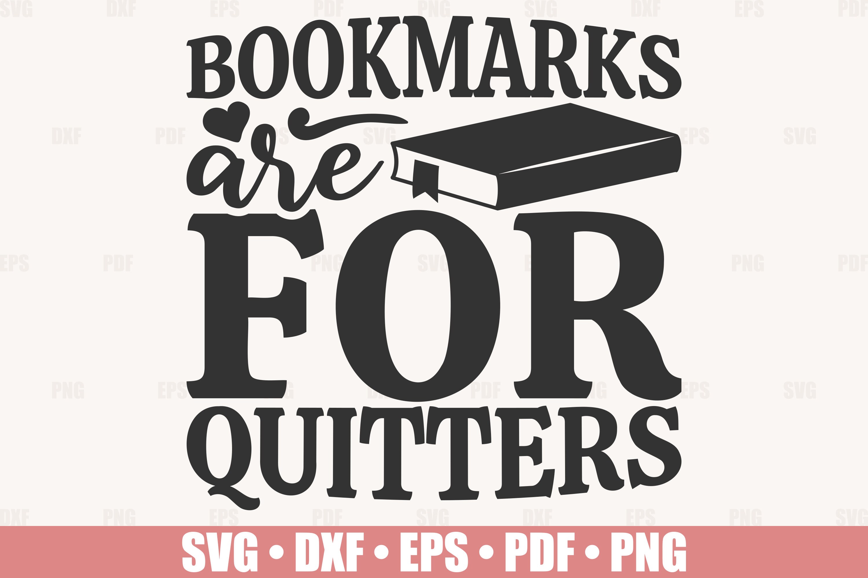 Bookmarks Are For Quitters SVG files for Cricut Reading SVG Etsy