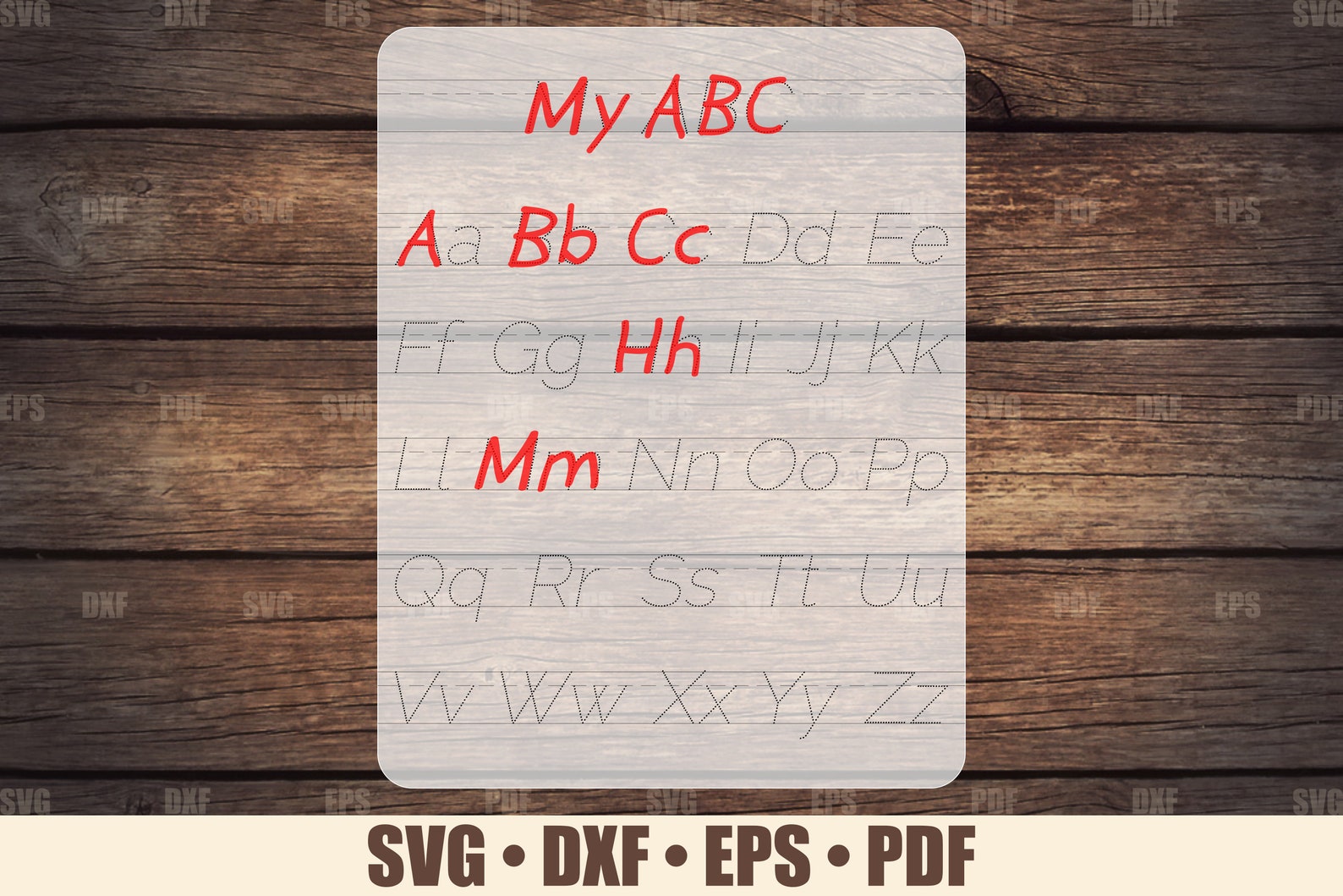 Tracing Board SVG File Alphabet Tracing Etsy