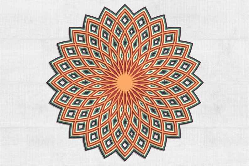 Download 3D Mandala SVG 1 Layered Mandala SVG 3D Mandala SVG files ...