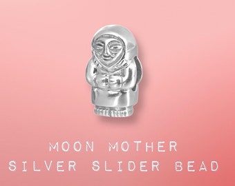Moon Mother Silver Slider Bead: a symbol of the multiple life tasks of a mother and the steadfast constant love for all in her watch