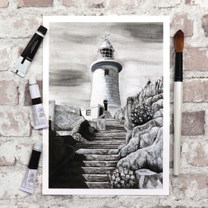 Corbiere Lighthouse Jersey - A4 / A3 art print