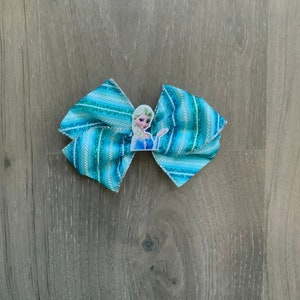 Elsa Hair Bow, Frozen Bow, 5 in Hair Bow