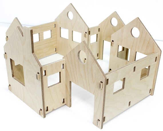etsy wooden dollhouse