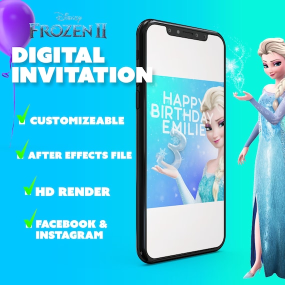 Download Frozen 2 Birthday Invitation Svg Party Invitation Instant Etsy